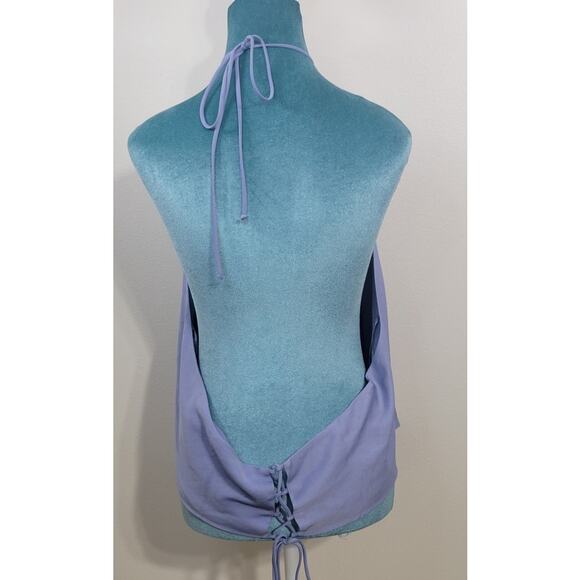Fabletics Scarf Top Womens Size 3X Lavender Workout Athletic Sporty Feminine NWT - Picture 3 of 8
